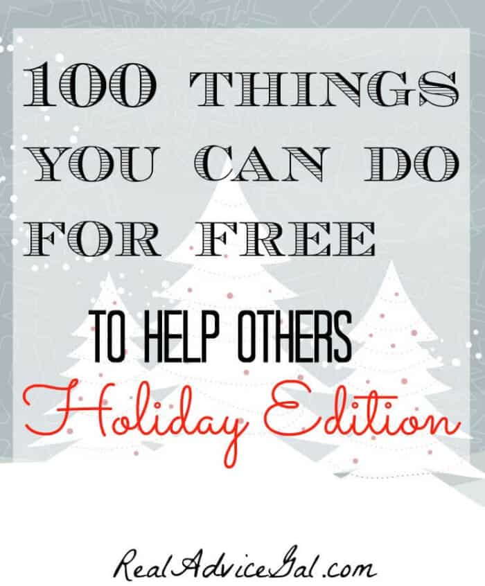 100 Things You Can Do To Help Others For Free {Holiday Edition}