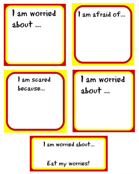 Worry Eaters Printable