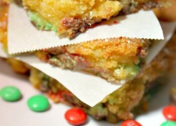 holiday cake cookie bars