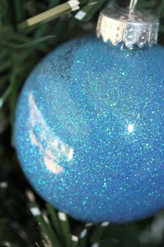 homemade glitter ornament