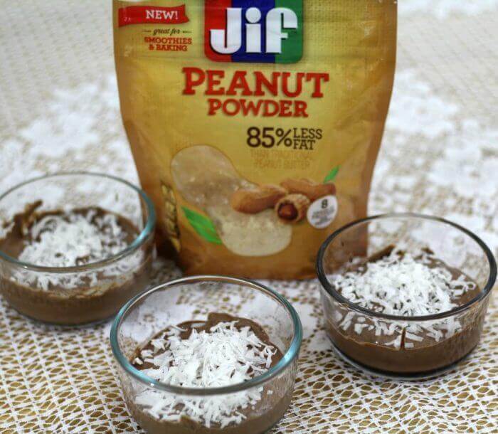 Jif Peanut powder chocolate pudding with chia seeds