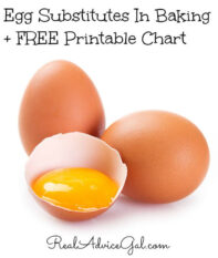 Egg Substitutes In Baking + FREE Printable Chart
