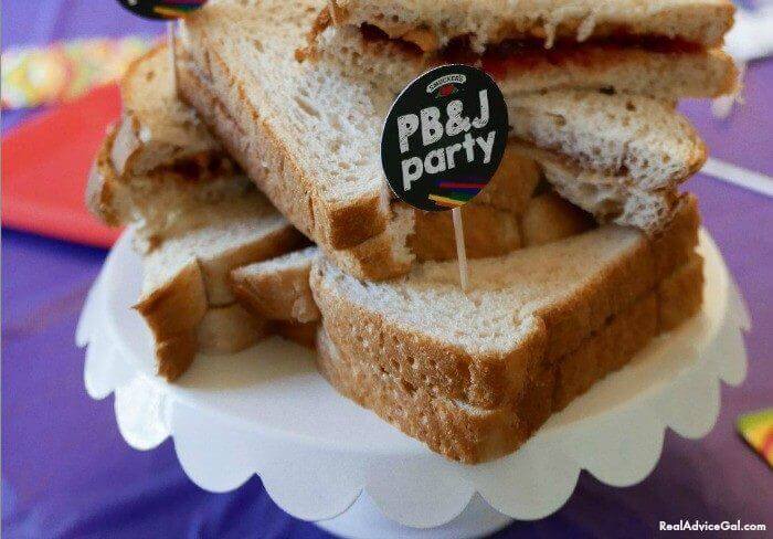 Make a yummy PB&J for your next kids party.