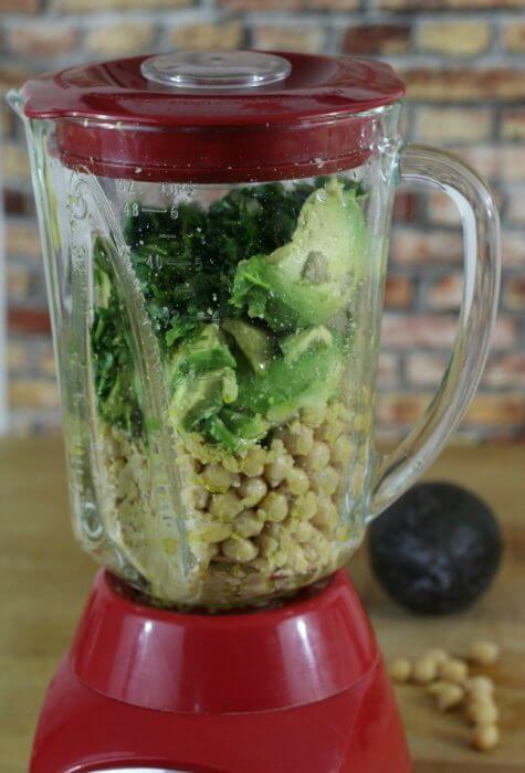 Add all the ingredients for avocado cilantro hummus in the blender