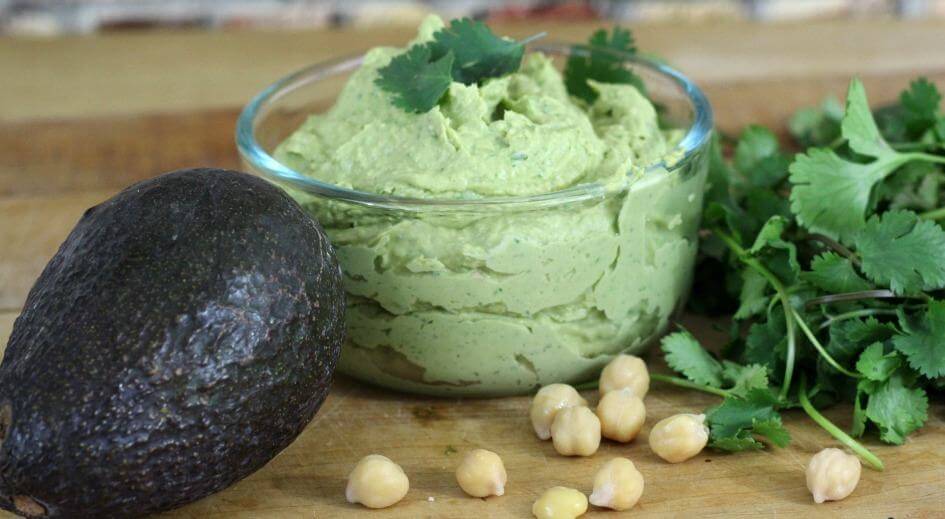 Avocado Cilantro Quick Hummus