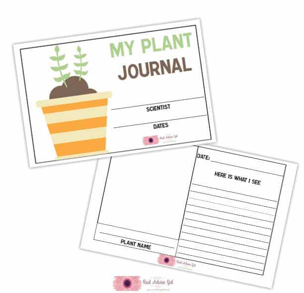 Free printable gardening journal for kids
