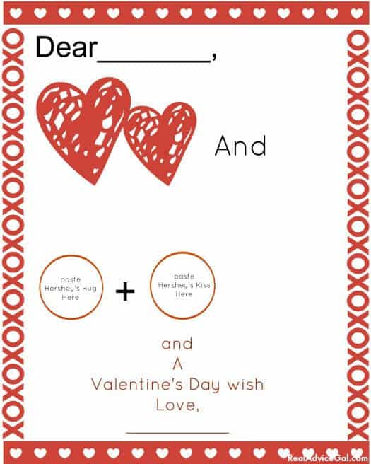 Hershey Valentine's day card