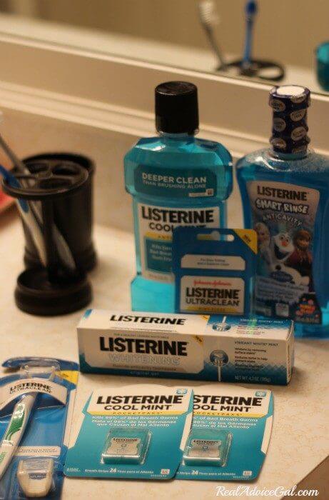 Listerine oral hygiene products mouthwash floss flosser toothpaste