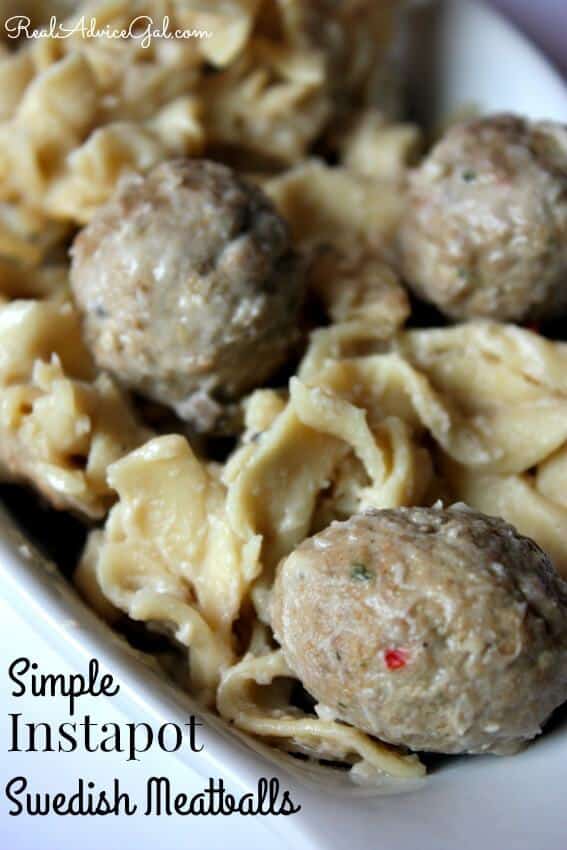 You are going to love this simple recipe for making Swedish Meatballs in your Instant Pot. Using frozen meatballs, mushroom soup, broth, egg noodles and sour cream.