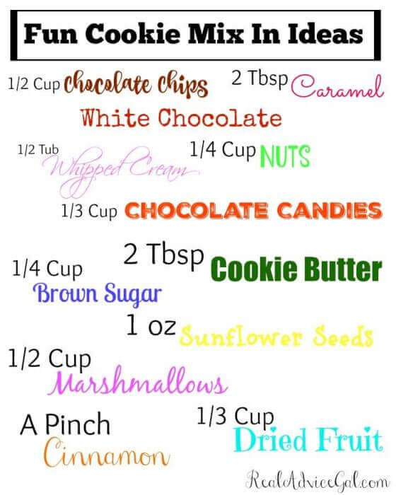 Printable Baking Mix-Ins Guide