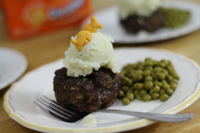 A creative twist on meatloaf and mashed potaotoes