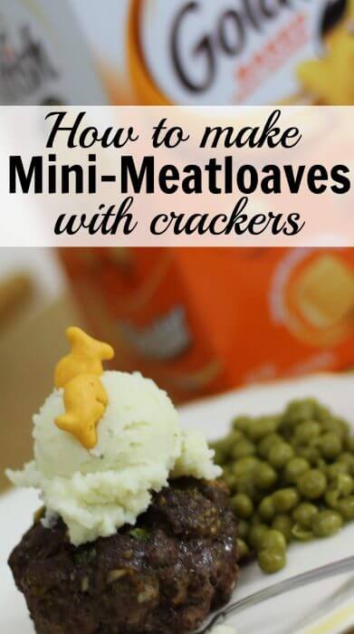 How to make mini meatloaves with Goldfish Crackers