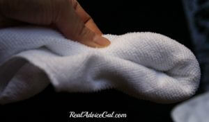 washcloth bunny fold the rolled up washcloth in half