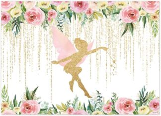 Floral Fairy Birthday Party Backdrop