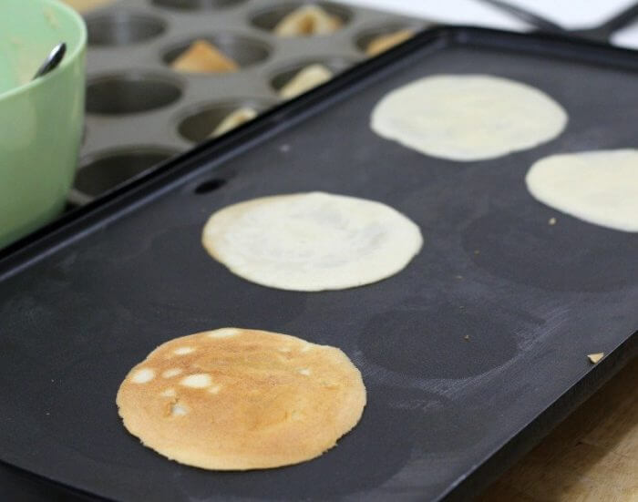 Fortune cookies on the griddle