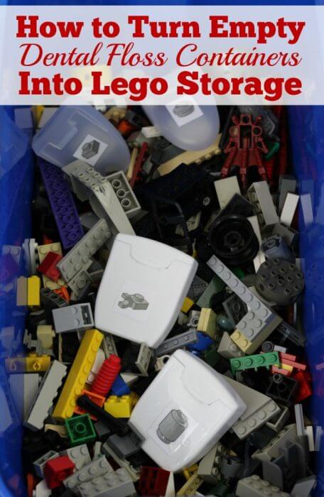 How to Turn empty Dental Floss Containers Into Lego Storage