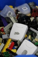 Recycling Dental Floss Containers + printable Lego storage labels