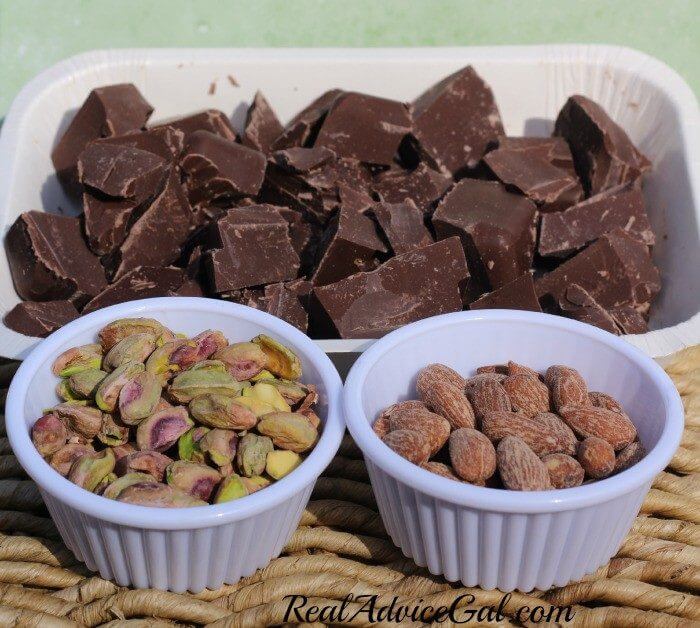 Salted Almond and Pistachio Bark Ingredients