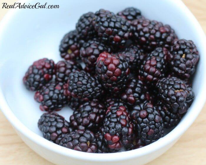 blackberries for the watermelon fruit pizza