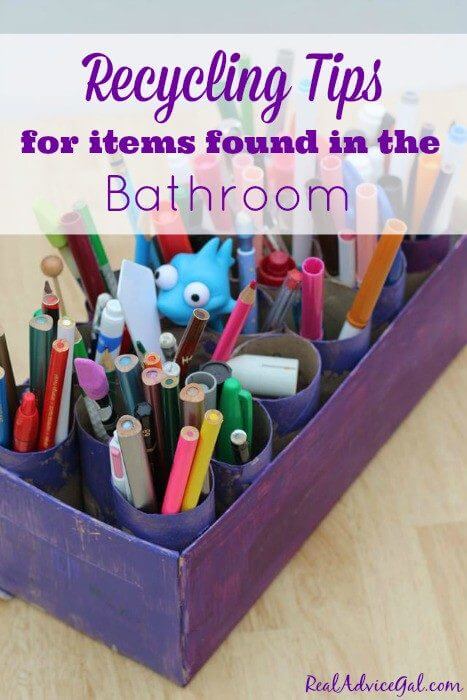 Recycling tips for items found in the bathroom
