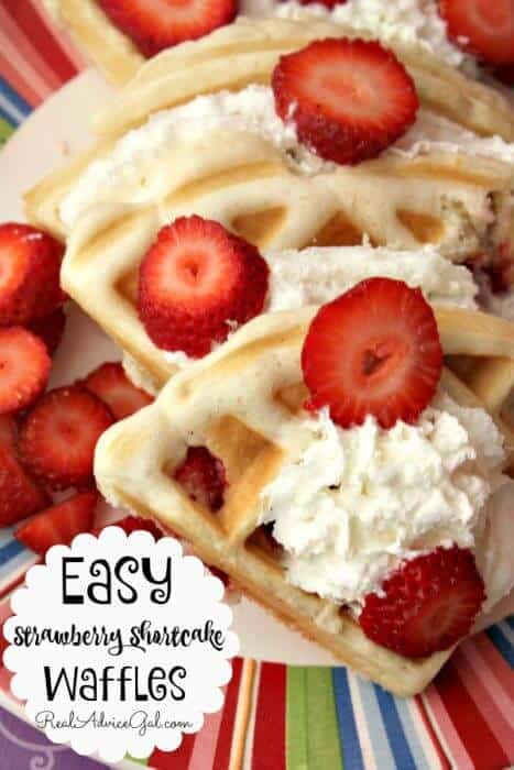 Easy Strawberry Shortcake Waffles Recipe