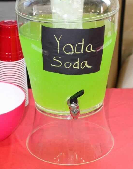 Yoda soda is a great drink idea for Star Wars themed parties. It is very simple to make with only two ingredients.