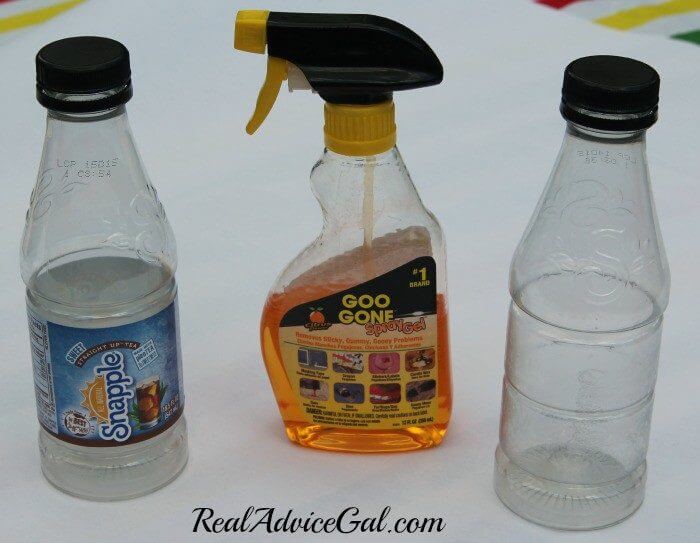 Create time for you with snapple remove label and sticky residue with goo gone