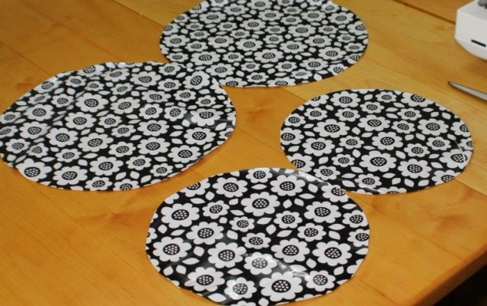 cut out the circles to make reusable bowl covers
