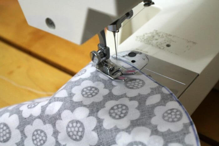 Sew the circles together leaving an inch opening so that you can turn it right side out