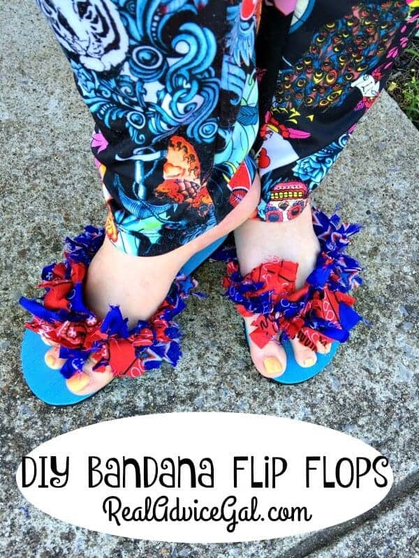 DIY Bandana Flip Flops - Real Advice Gal