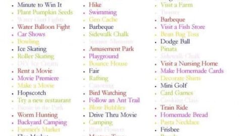 100 things to do this summer