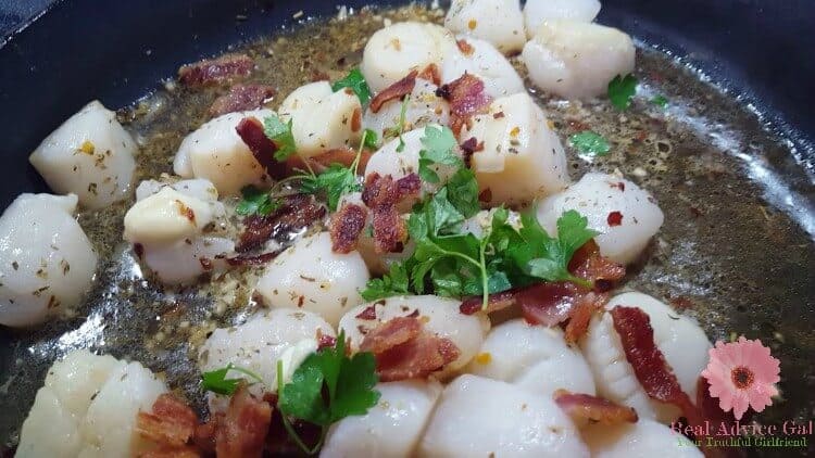 Bacon and Scallops Dinner Recipe