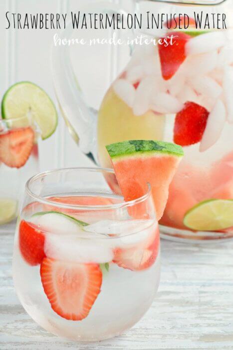 Strawberry watermelon infused water