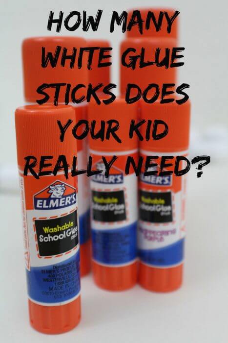 How many white glue sticks does your kid really need