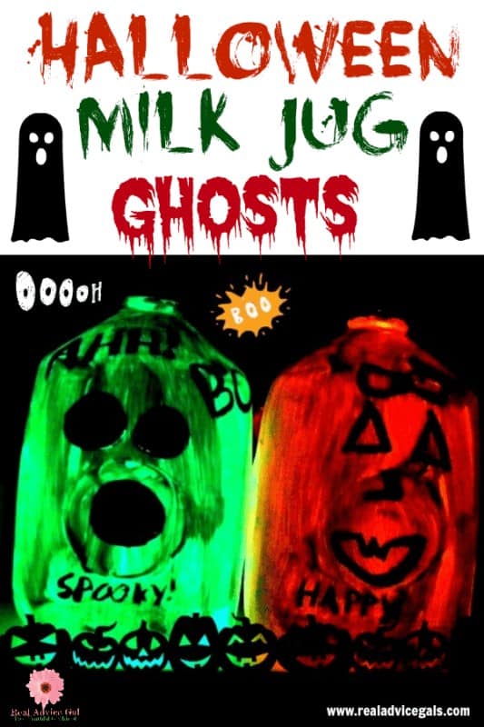 Easy DIY Halloween Milk Jug Ghosts