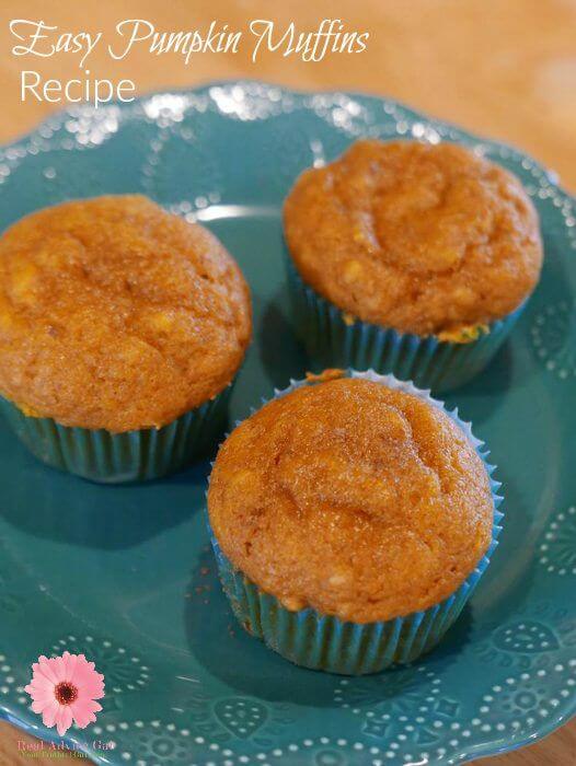 Fall is in the air which means it's time for pumpkin recipes. Try this Super Easy Pumpkin Muffins Recipe