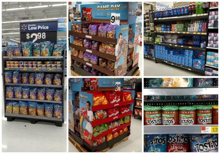 The big game day snack line up is all available at Walmart