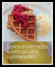 Waffle Recipes for Kids: Lemon Poppyseed Waffles with Raspberries