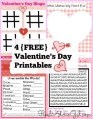 4 Free Valentine’s Day Printables