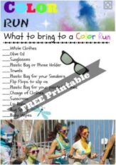 What to Bring to a Color Run + Free Printable