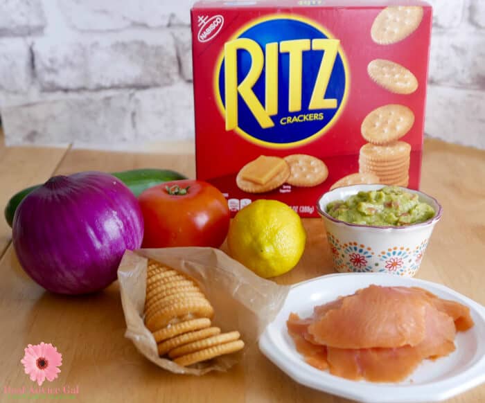 RITZ crackers with toppings