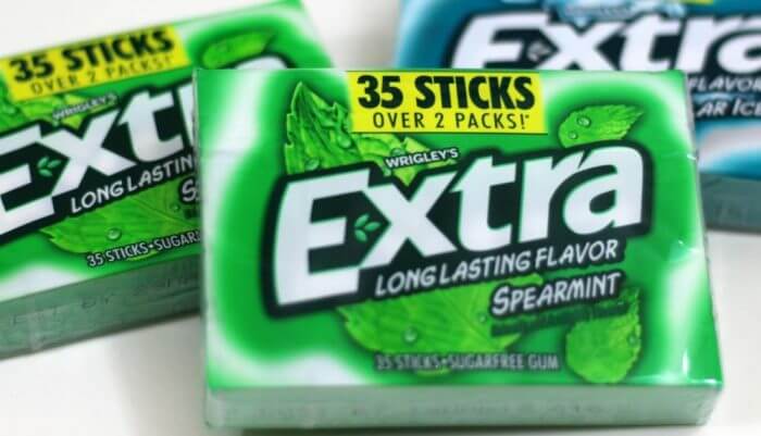 Wrigley's Extra Spearmint Gum in the new 35 stick pack