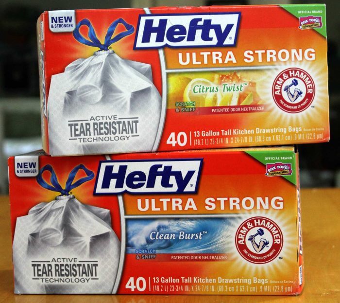 Hefty Ultra Strong trash bags are a great kitchen savings