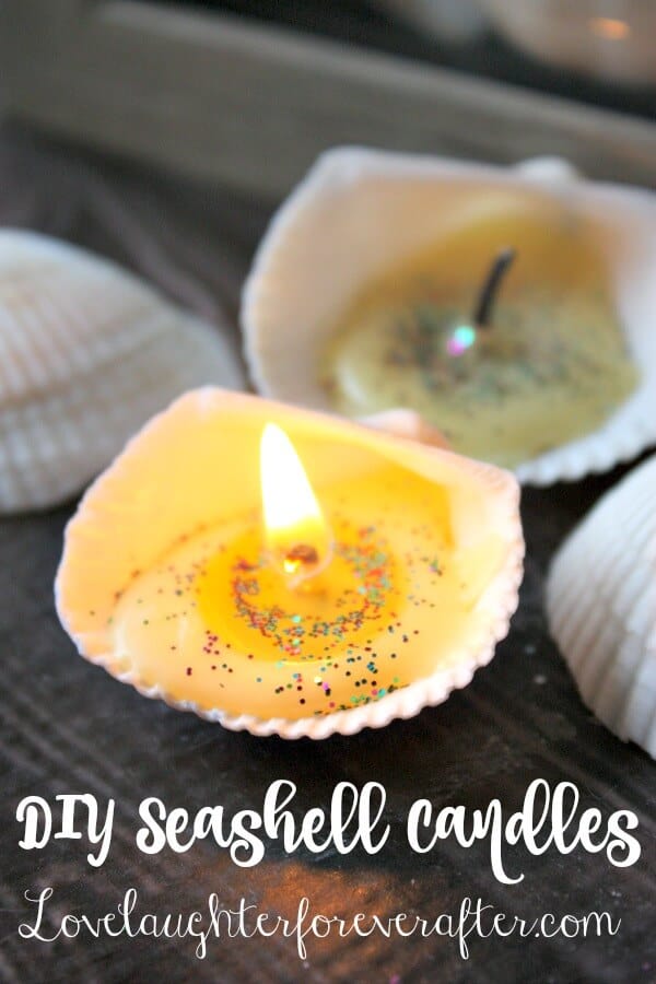 easy diy seashell candles