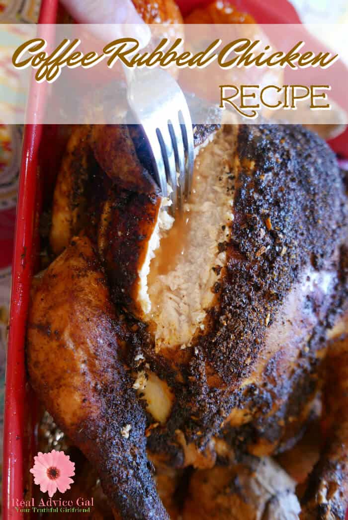 Add a delicious twist to your recipe. This coffee rub for chicken recipe makes the chicken oh so yummy. You can also use this coffee rub for pork, steak or burgers.