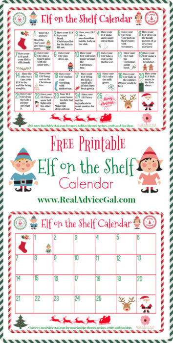 Get your Elf's fun and mischievous pranks ready for Christmas. Get our free printable Elf on the Shelf calendar so you can plan your elf on the shelf ideas.