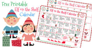 Funny Elf on the Shelf Calendar of ideas