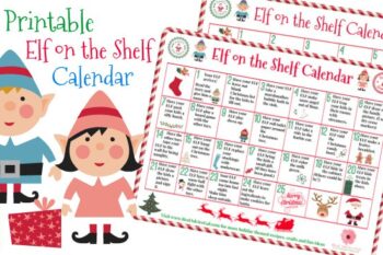 Are you excited for the funny and mischievous prank that your Elf on the Shelf will do this year? Get our free printable Elf on the shelf calendar