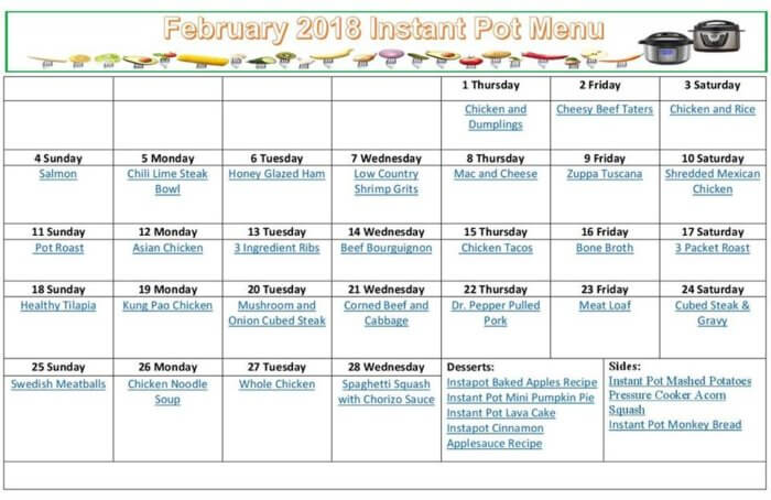 Save time and money by planning your meals. Get our free printable instant pot pressure cooker meal plan. I love all these recipes for my power pressure cooker xl menu.