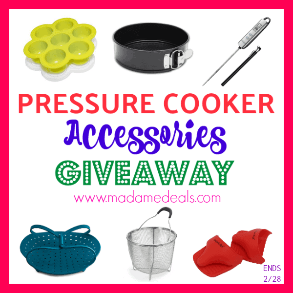 Maximize the potential of your pressure cooker with some cool accessories to rock your pot. Join our free pressure cooker accessories giveaway!